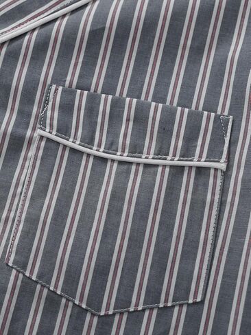 Latuza Men's Button Up Pajama Shirt Cotton Long Sleeve Sleep Shirt in Saudi Arabia
