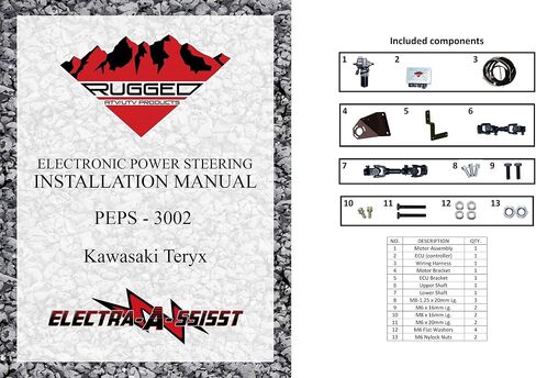 Rugged Front Electric Power Steering Kit for Kawasaki Teryx 800/Teryx4 750/800, is A Bolt-on System, Gets Rid of Wheel Jerk/Bump Steer When Navigating Rough Terrains in Saudi Arabia