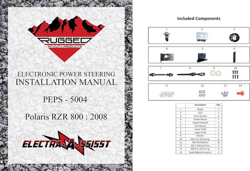 Rugged Front Electric Power Steering Kit for Kawasaki Teryx 800/Teryx4 800, Is A Bolt on System, Gets Rid of Wheel Jerk/Bump Steer When Navigating Rough Terrains (See Fitment Details in Description) in Saudi Arabia