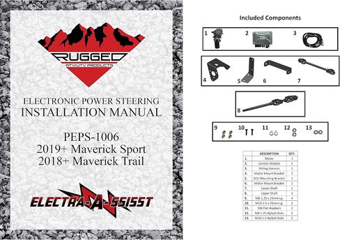 مجموعة التوجيه الكهربائية الأمامية الوعرة لصالح Maverick Sport 1000/Max 1000 ، Maverick Trail 800/1000 ، توجيهها بسهولة ، اجعل رحلتك أفضل وسهلة التثبيت (انظر تفاصيل التركيب في الوصف) in Kuwait
