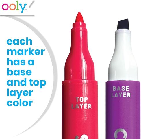 Ooly Permanent Fabric Markers Set of 12, Easter Activities for Kids, Fabric Doodlers are for Drawing on Denim Jackets, Light T-Shirts, Book Bags, Backpacks and More in Saudi Arabia