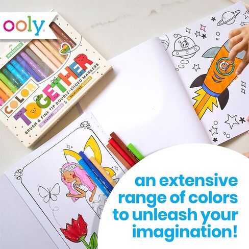 Ooly Permanent Fabric Markers Set of 12, Easter Activities for Kids, Fabric Doodlers are for Drawing on Denim Jackets, Light T-Shirts, Book Bags, Backpacks and More in Saudi Arabia