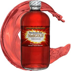 True Colloidal Gold Dietary Supplement - 500 mL (16.9 Fl Oz) in Clear Glass Bottle in Saudi Arabia