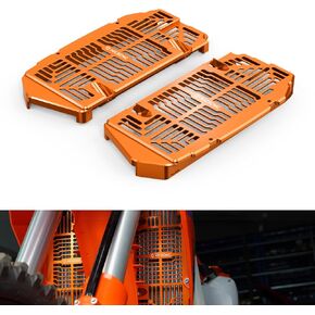 NiceCnc Black Gardaiater Guards Cover Coverer Accompated مع KTM 125-450 XC SX XCF SXF 2023-24 150-500 EXCF XCW XCF-W XW-F 2024 ، متوافق مع Husqvarna 125-450 FC FX TC 23-24 ، راجع Fitment in Kuwait