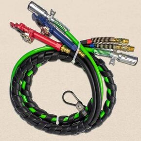 15' 3-IN-1 WRAP - 7 WAY ELECTRICAL TRAILER CORD CABLE ABS & AIR LINE HOSES in Saudi Arabia