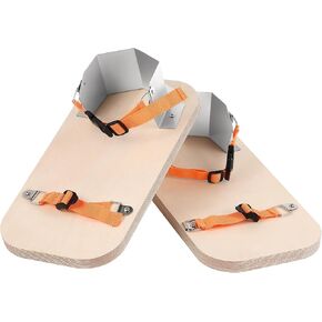 Asphalt Shoes Galvanized Steel with Wooden Soles and Adjustable Nylon Elastic Straps for Tamping and Compacting Hard to Reach Areas in Saudi Arabia