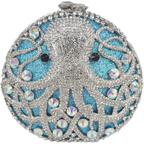 Womens Evening-Bag Chain Rhinestone Ladies Clutch-Purse Wedding Luxury-Handbag Octopus in Saudi Arabia