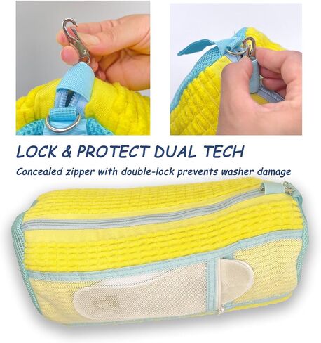 Shoe Washing Machine Bag, Dual-zipper Compartments Washing Bags, 360° Deep Clean Laundry Bag, Reusable Shoe Bag for Washing Machine, Shoe Cleaning Bag for Sneakers Tennis Shoes Sock in Saudi Arabia