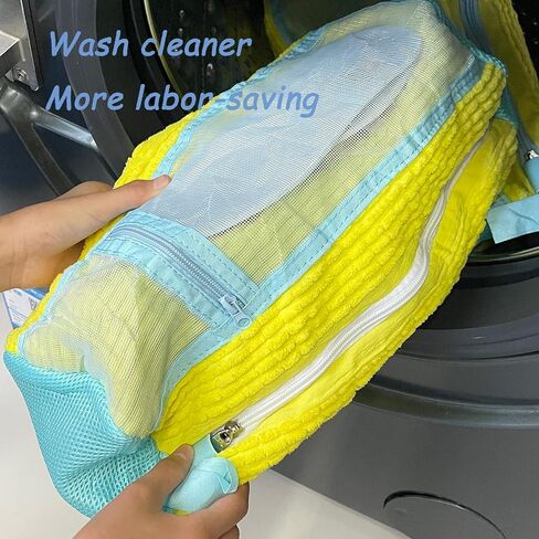 Shoe Washing Machine Bag, Dual-zipper Compartments Washing Bags, 360° Deep Clean Laundry Bag, Reusable Shoe Bag for Washing Machine, Shoe Cleaning Bag for Sneakers Tennis Shoes Sock in Saudi Arabia