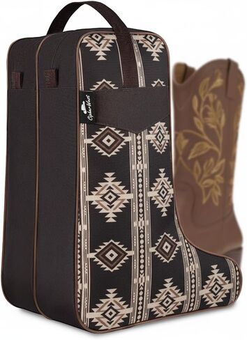 Black Boot Bag for Cowboy Boots–Travel Boot Carrier for Men & Women– Waterproof, Dustproof, Heavy-Duty Shoe Bag with Handle in Kuwait