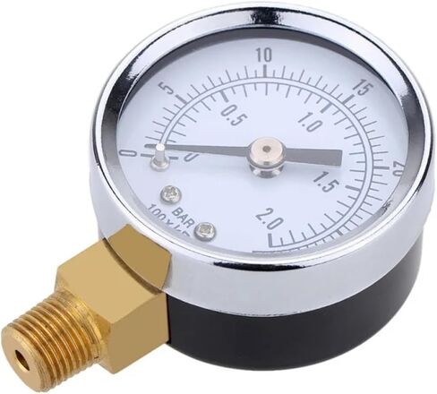 Pressure Gauge - 0~30 Psi 0~2 Bar Mini Dial Gauge Compressor Meters Hydraulic Pressure Gauge Gage Double Scale Black in Saudi Arabia