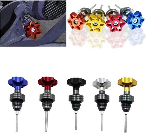 1PCS دراجة نارية زيت حشو DIPSTICK الحشو بوتقة زيت المرافق المقياس متوافق مع GY6 125 150 (الذهب) in Kuwait