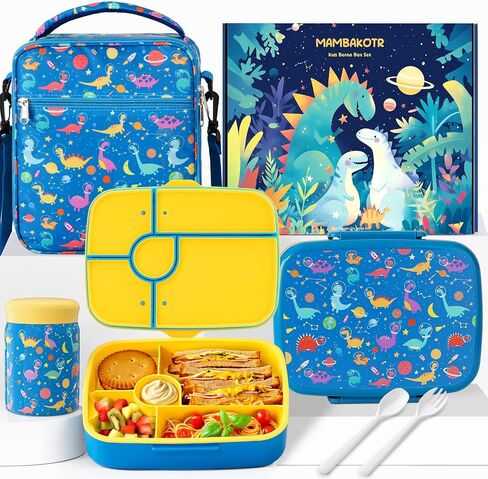 Kids Bento Lunch Box with Thermo Leak-Proof Snack Lunch Container with Insulated Lunch Bag Utensils Set Back to School Supplies Gifts for Boys and Girls Toddlers Kindergarten Lunch Accessories Purple in Saudi Arabia