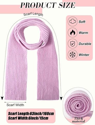 JaGely 2 Sets Kids Winter Hat Gloves Scarf Set Girls and Boys Knit Hat with Pom Warm Scarf Snow Gloves for 3-10 Years Toddler in Kuwait