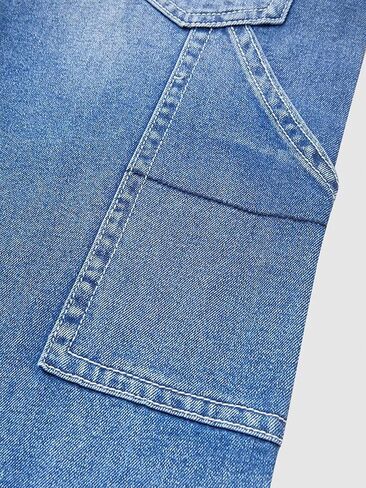 الجينز في منتصف الصعود جينز مستقيم الساق للنساء متعدد الجيبات جيب فاخر جينز عصري in Kuwait