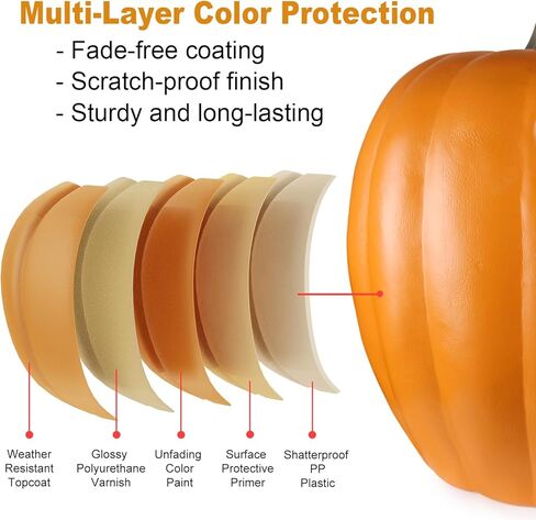 Jack O Lantern - Light Up Halloween Pumpkin Lantern with Pre-lit LED Bulbs - Gaint Indoor Outdoor Lighted Pumpkin for Halloween Decoration in Garden, Patio, Front Door Décor - 16 Inch in Saudi Arabia