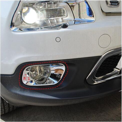 2pcs Front Side Chrome Gloss Light Trim Cover Lamp Fog Exterior for Jeep for Cherokee 2014-2018 901-42907 in Saudi Arabia