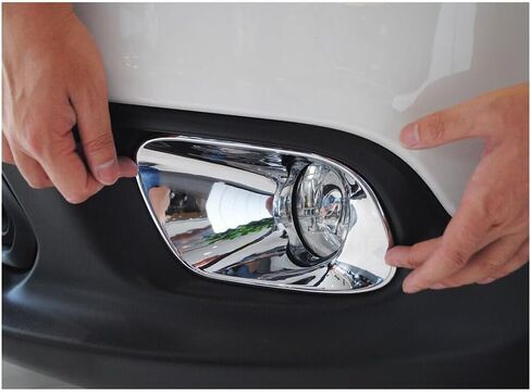 2pcs Front Side Chrome Gloss Light Trim Cover Lamp Fog Exterior for Jeep for Cherokee 2014-2018 901-42907 in Saudi Arabia