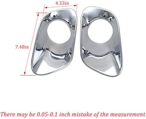 2pcs Front Side Chrome Gloss Light Trim Cover Lamp Fog Exterior for Jeep for Cherokee 2014-2018 901-42907 in Saudi Arabia