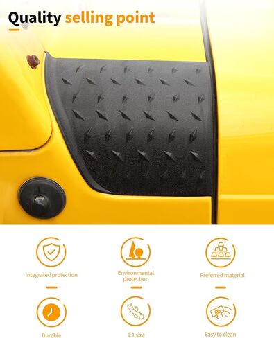 Hoolcar Black Cowl Body Armor Cover Fit for Jeep Wrangler TJ 1997 1998 1999 2000 2001 2002 2003 2004 2005 2006 Side Body Cowling Armor Guard in Saudi Arabia