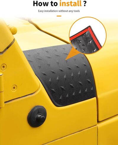 Hoolcar Black Cowl Body Armor Cover Fit for Jeep Wrangler TJ 1997 1998 1999 2000 2001 2002 2003 2004 2005 2006 Side Body Cowling Armor Guard in Saudi Arabia