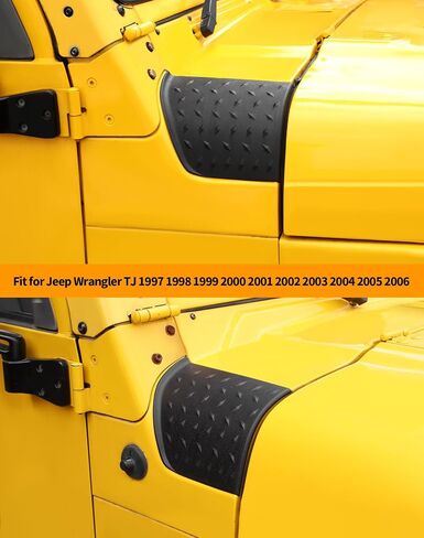 Hoolcar Black Cowl Body Armor Cover Fit for Jeep Wrangler TJ 1997 1998 1999 2000 2001 2002 2003 2004 2005 2006 Side Body Cowling Armor Guard in Saudi Arabia