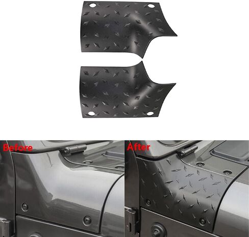Exterior Cowl Body Armor Cover Trims, Side Angle Body Armor Cowl Cover Trims, Compatible with Jeep Wrangler JL JT 2018+ in Saudi Arabia