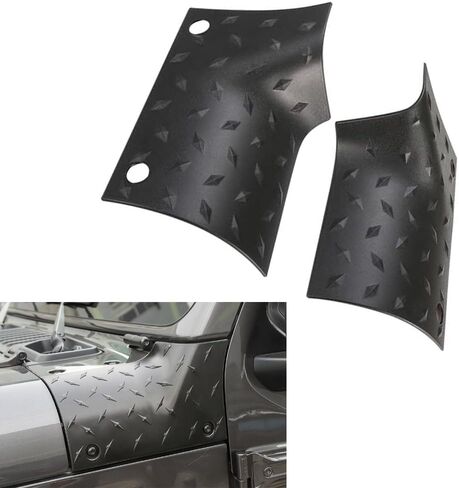 Exterior Cowl Body Armor Cover Trims, Side Angle Body Armor Cowl Cover Trims, Compatible with Jeep Wrangler JL JT 2018+ in Saudi Arabia