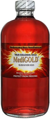 True Colloidal Gold Dietary Supplement - 500 mL (16.9 Fl Oz) in Clear Glass Bottle in Saudi Arabia