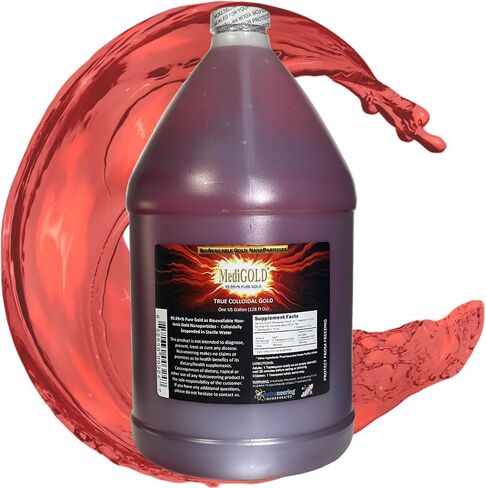 True colloidal Gold - 1 U.S. Gallon in BPA Free Plastic jug in Saudi Arabia