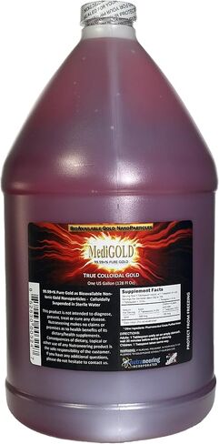 True colloidal Gold - 1 U.S. Gallon in BPA Free Plastic jug in Saudi Arabia