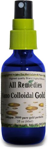Nano Colloidal Gold All Remedies Brain Boost True Pure Nano Colloidal Liquid Gold Bottle 240ppm .999 True Gold Kosher Colloidal Gold for Adults Men Women Kids Spray, 2oz in Saudi Arabia
