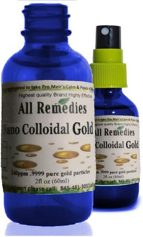 Nano Colloidal Gold All Remedies Brain Boost True Pure Nano Colloidal Liquid Gold Bottle 240ppm .999 True Gold Kosher Colloidal Gold for Adults Men Women Kids Spray, 2oz in Saudi Arabia