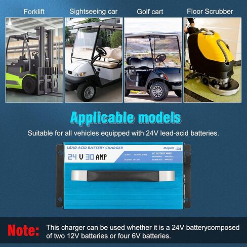 36Volt 18Amp Golf Cart Battery Charger for EZGO-D Style Plug, 36V Trickle Charger for EZ-go TXT, 900W Replace PowerWise Golf Charger, Smart Charger for Lead Acid/AGM/Gel Batteries, 4-6h Full Charge in Kuwait