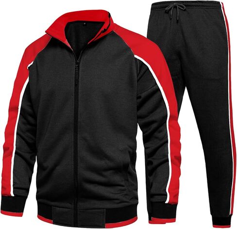 MANTORS Mens Track Suits 2 Piece Set Full Zip Tracksuit Sweat Suits in Kuwait