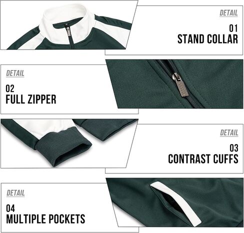 MANTORS Mens Track Suits 2 Piece Set Full Zip Tracksuit Sweat Suits in Kuwait