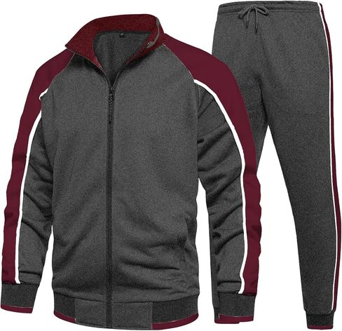 MANTORS Mens Track Suits 2 Piece Set Full Zip Tracksuit Sweat Suits in Kuwait