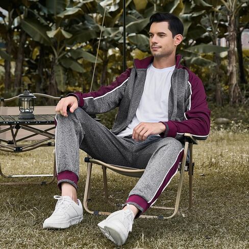 MANTORS Mens Track Suits 2 Piece Set Full Zip Tracksuit Sweat Suits in Kuwait