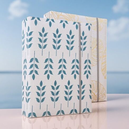 2PC Photo Album 4x6 200 Photos Linen Cover Picture Photo Book for Family Wedding（Cyan and yellow） in Saudi Arabia