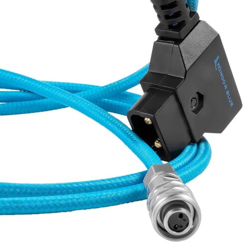 KONDOR BLUE 48 بوصة D-Tap/P-Tap إلى 2-Pin Weipu Style Braided Power Supply Cable | متوافق مع العديد من خيارات بطارية قابس DC بما في ذلك BMPCC 4K/6K، وسلسلة Sony NP، وMOZA Air 2 | أسود in Saudi Arabia