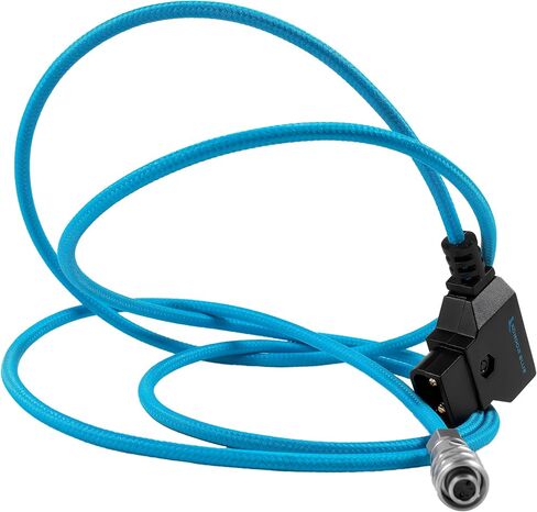 KONDOR BLUE 48 بوصة D-Tap/P-Tap إلى 2-Pin Weipu Style Braided Power Supply Cable | متوافق مع العديد من خيارات بطارية قابس DC بما في ذلك BMPCC 4K/6K، وسلسلة Sony NP، وMOZA Air 2 | أسود in Saudi Arabia