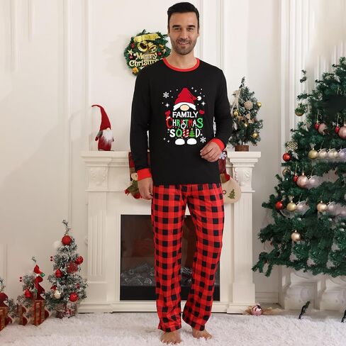 مجموعات عائلة عيد الميلاد بيجاماس ، عائلة عيد الميلاد مطابقة PIJAMAS Loungewear Tree Elf Santa PJS Jammies in Saudi Arabia