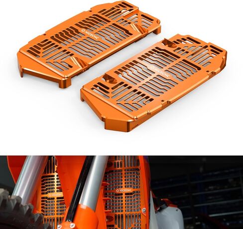 NiceCnc Black Gardaiater Guards Cover Coverer Accompated مع KTM 125-450 XC SX XCF SXF 2023-24 150-500 EXCF XCW XCF-W XW-F 2024 ، متوافق مع Husqvarna 125-450 FC FX TC 23-24 ، راجع Fitment in Kuwait