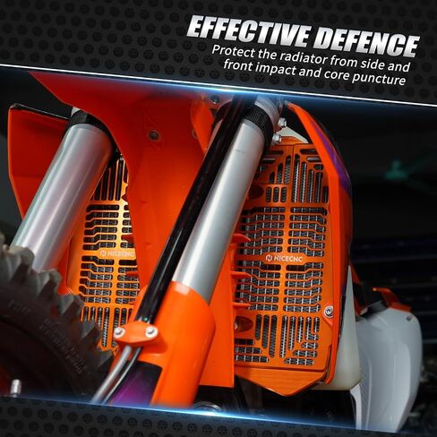 NiceCnc Black Gardaiater Guards Cover Coverer Accompated مع KTM 125-450 XC SX XCF SXF 2023-24 150-500 EXCF XCW XCF-W XW-F 2024 ، متوافق مع Husqvarna 125-450 FC FX TC 23-24 ، راجع Fitment in Kuwait