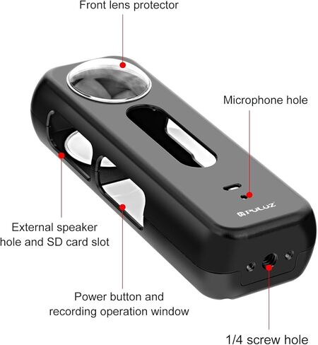 PULUZ Sports Camera Carring Case for DJI Osmo Action 4/3,Portable Mini Body Bag Case EVA Hard Shell Travel Case Lens Protector for Osmo Action 4/3 for Selfie Stick Tripod Protective Accessory in Kuwait