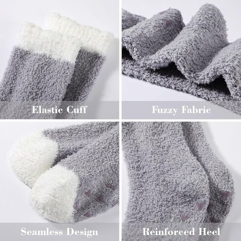 Premillow Slipper Socks for Women - Fuzzy Socks for Women, Womens Non Slip Fluffy socks Hospital Cozy socks with Grips in Kuwait