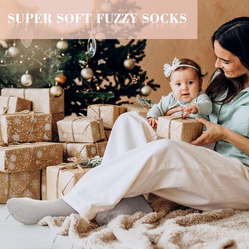Premillow Slipper Socks for Women - Fuzzy Socks for Women, Womens Non Slip Fluffy socks Hospital Cozy socks with Grips in Kuwait