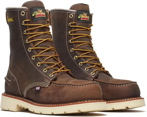 Thorogood 1957 Series – Waterproof – 8" Steel Safety Toe – Moc Toe Maxwear 90 Men's Durable Work Boots for Tough Jobs in Saudi Arabia