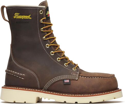 Thorogood 1957 Series – Waterproof – 8" Steel Safety Toe – Moc Toe Maxwear 90 Men's Durable Work Boots for Tough Jobs in Saudi Arabia
