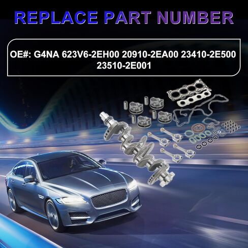 G4NA 2.0L Rebuil Rebuild Kit W/Crankshaved Piston Fits for Hyundai Elantra Tucson ، Kia Forte Soul 2014 2015 2017 2018 2018 2019 2.0L L4 DoHC OE 623V6-2EH00 20910-2EA00 23410-2E500 in Saudi Arabia